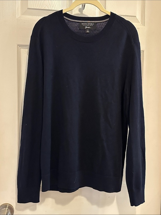 Banana Republic Other - Banana Republic Italian Merino Baruffa Wool Men’s Dark Navy Crewneck Sweater